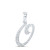 10K White Gold Diamond Custom Letter Pendant 0.35ct