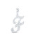 10K White Gold Diamond Custom Letter Pendant 0.35ct