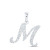10K White Gold Diamond Custom Letter Pendant 0.35ct