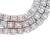 10K  Rose and White Gold Baguette Diamond Tennis Chain 20" inches