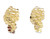 10K Yellow Gold L Nugget Earrings 