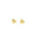 10K Yellow Gold S Heart Nugget Earrings 