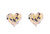 10K Yellow Gold Large Heart Nugget Earrings