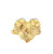 10K Yellow Gold M Heart Nugget Ring