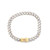 10K Yellow Gold Hollow Diamond Cuts Monaco Bracelet 8.0"  