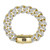 10K Yellow Gold Hollow Diamond Cuts Monaco Bracelet  9.00"  17mm