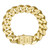 10K Yellow Gold Hollow Diamond Cuts Monaco Bracelet  9.00"  17mm