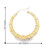 10K Yellow Gold Bamboo Hoop Earrings 