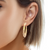 10K Yellow Gold Small Bamboo Hoop Earrings 