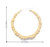 10K Yellow Gold Large Bamboo Hoop Earrings 