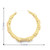 10K Yellow Gold Extra Large Bamboo Hoop Earrings 