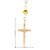 10kt Tricolor Rosary with Cross Necklace