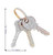 10kt Tricolor Gold Diamond Key Charm 0.90ct