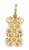 10kt Yellow Gold Diamond Teddy Bear Charm 1.25ct
