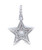 10kt White Gold Baguette Diamond Star Charm 1.00ct