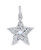 10kt White Gold Baguette Diamond Star Charm 1.00ct