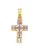 10K Yellow Gold Baguette Diamond Cross Charm 1.55ct