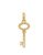 10kt Yelllow Gold Baguette Diamond Key Charm 1.47ct