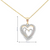 10kt Yellow Gold Diamond Heart Charm 0.25ct