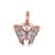 10kt Rose Gold Diamond Butterfly Charm 1.00ct