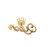 10kt Yellow Gold Diamond Queen with Crown Charm 0.95ct