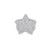 14K White Gold Diamond Star Men's Ring