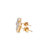 10K Yellow Gold Baguette Diamond Earrings 0.43ctw
