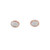 10K Rose Gold Diamond Oval Earrings 0.21ctw