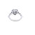 10K White Gold Diamond Heart Ladies Ring 0.46ctw