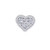 10K Gold Baguette Diamond Heart Ring 2.80ct
