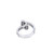 10K White Gold Baguette Diamond Heart Ring 0.98ct