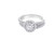 14K White Gold Diamond Engagement Ring Set 0.75ctw