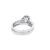 14K White Gold Diamond Engagement Ring Set 0.75ctw