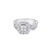 10K White Gold Diamond Engagement Ladies Ring Set 1.00ctw