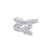 10K White Gold Baguette Diamond Butterfly Ring 0.93ctw