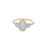 10K Yellow Gold Pear shape Diamond Engagement Ring 0.50ctw