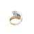 10K White and Yellow Gold Baguette Diamond Ring 2.13ctw