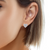 10K White Gold Baguette Diamonds Heart Earrings 0.47-0.70ctw