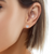 10K White Gold Baguette Diamond Circle Earrings 0.44ctw