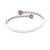 10KT Rose and White Gold Baguette Diamond Heart Bangle 2.75ct