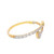 10KT Yellow Gold Baguette Diamond Heart Bangle 2.65ct