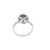 10K White Gold Baguette Diamond Ladies Engagement Ring 0.75ct