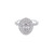 10K White Gold Baguette Diamond Ladies Engagement Ring 0.75ct