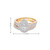 10K Yellow Gold Diamond Ladies Pear Shape Engagement Ring Set 0.75ctw