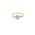 10K Yellow Gold Diamond Heart Engagement Ring 0.25ctw