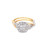 10K Yellow Gold Diamond Ladies Engagement Ring Set 1.00ct