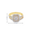 10K Yellow Gold Baguette Diamond Ladies Engagement Ring Set 0.50ct