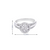 14K White Gold Diamond Ladies Engagement Ring Set with Two Bands 0.50ctw