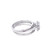 14K White Gold Diamond Ladies Engagement Ring Set with Two Bands 0.50ctw