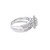10K White Gold Diamond Round Ladies Engagement Ring Set 1.00ctw
